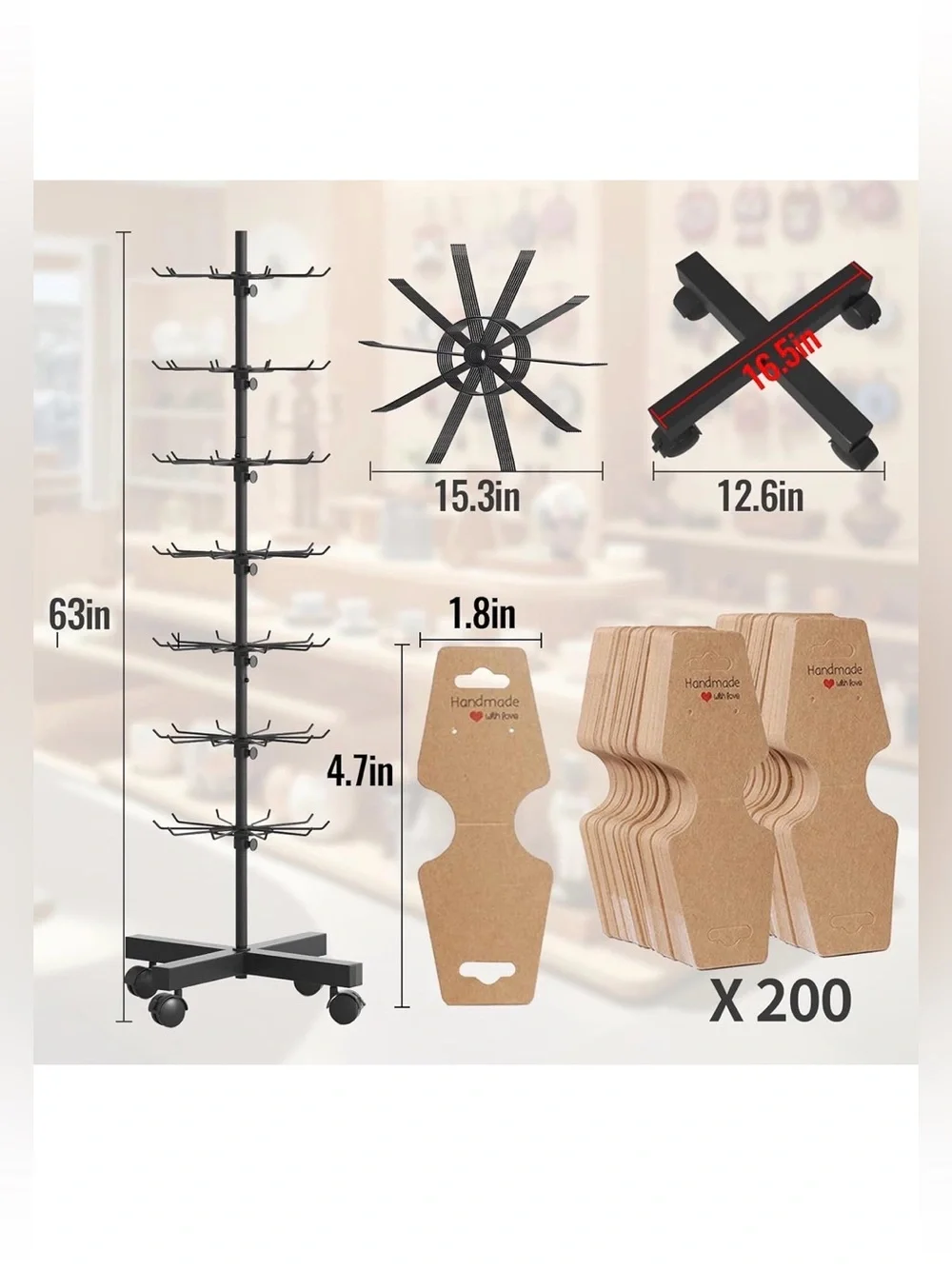 7-Tier Rotating Jewelry Stand